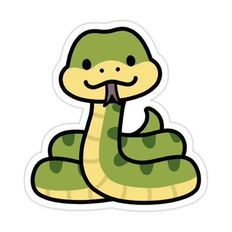 Anaconda Sticker By Littlemandyart