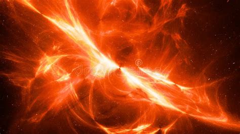 Fiery Glowing High Energy Plasma Field In Space Stock Illustration