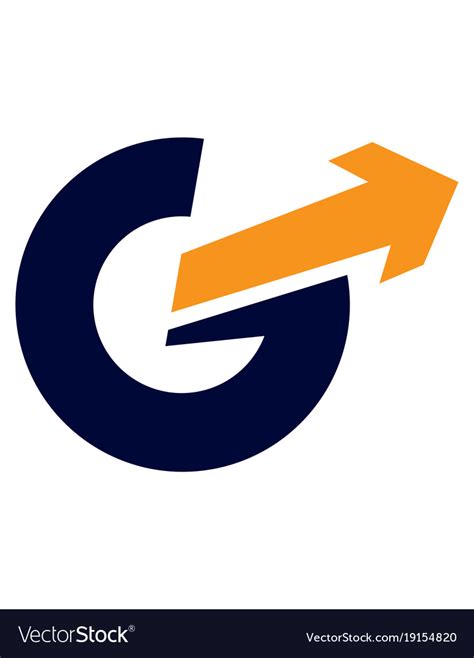 G Letter Arrow Logo Royalty Free Vector Image Vectorstock