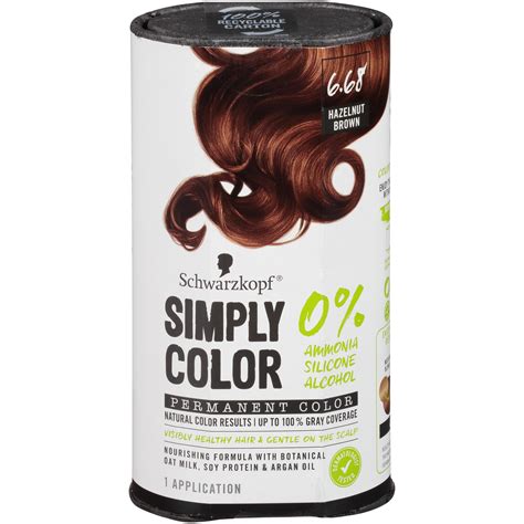 Schwarzkopf Simply Color Permanent Hair Color 668 Hazelnut Brown