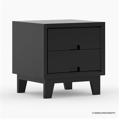 Modern Simplicity Mocha Solid Wood 2 Drawer Nightstand