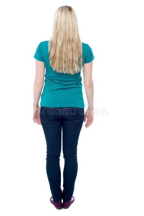 Back Pose Of Casual Young Female Stock Image Image Of Beautiful Pose