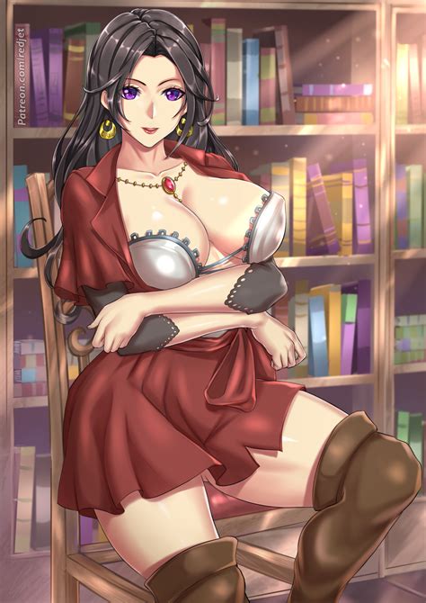 Rule 34 1girls Book Breasts Cattleya Baudelaire Chair Cleavage Dress