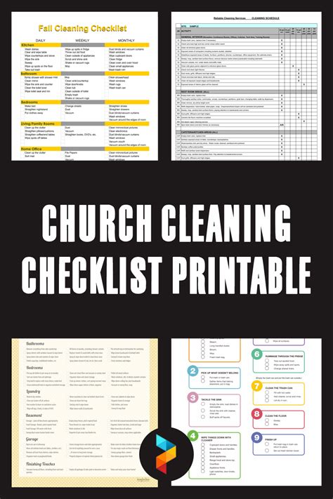 6 Best Images Of Church Cleaning Checklist Printable Spring Cleaning
