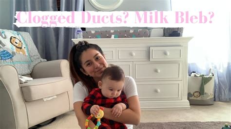 Breastfeeding Mom Dealing With Clogged Ducts Mastitis Milk Bleb