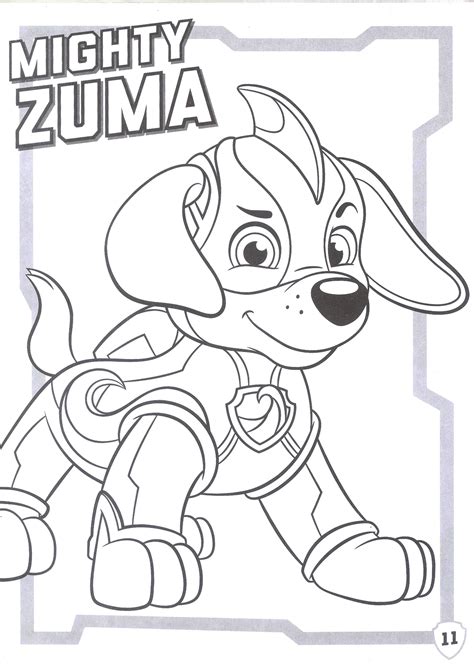 Paw Patrol Mighty Pups Tracker Coloring Pages : Coloriage Pat