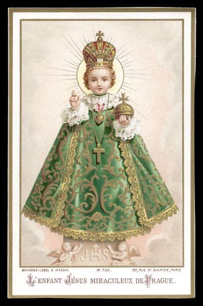 The Miraculous Infant Jesus Of Prague Vintage Holy Cards Infant Of
