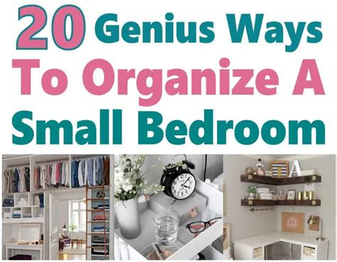 This guide is about organizing your bedroom. 20 Genius Ways to Organize a Small Bedroom To Maximize Space