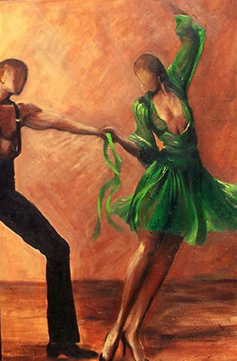 Salsa Dancers Giclee Art Print On Canvas Size 24x36 Limited Edition