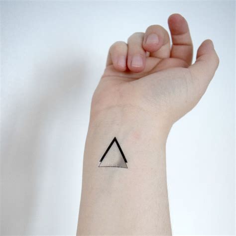 Overlapping Triangles Tattoo Line Art Small Tattoos With Meaning Small