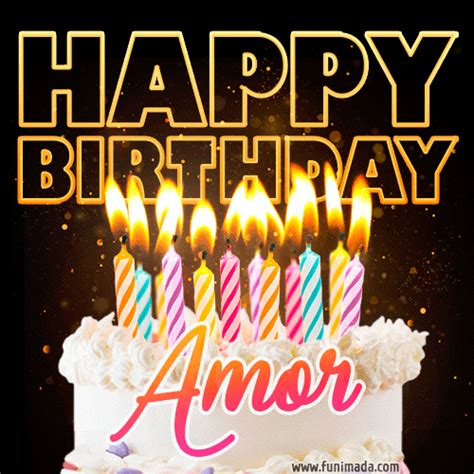 Amor Animated Happy Birthday Cake  For Whatsapp — Download On