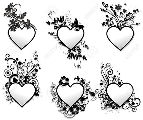 Modern and minimalist mandala with bright colors. Illustration of Love Hearts Tattoo Ornamental Frames Set ...