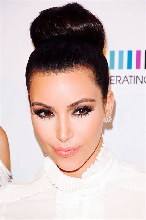 Kim Kardashian Sock Bun Hairstyles Lazy Day Hairstyles Celebrity