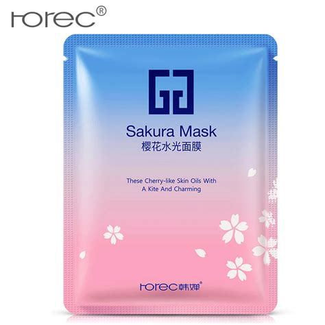rorec natural jayjun cherry blossom facial mask whitening moisturizing anti aging anti wrinkle