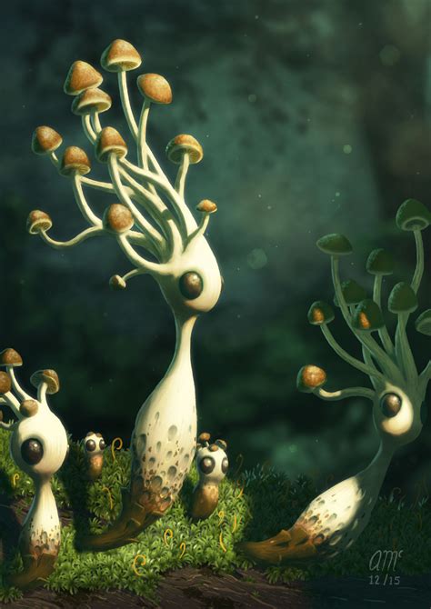Mushrooms Andrew Mcintosh Fantasy Creatures Art Mushroom Art