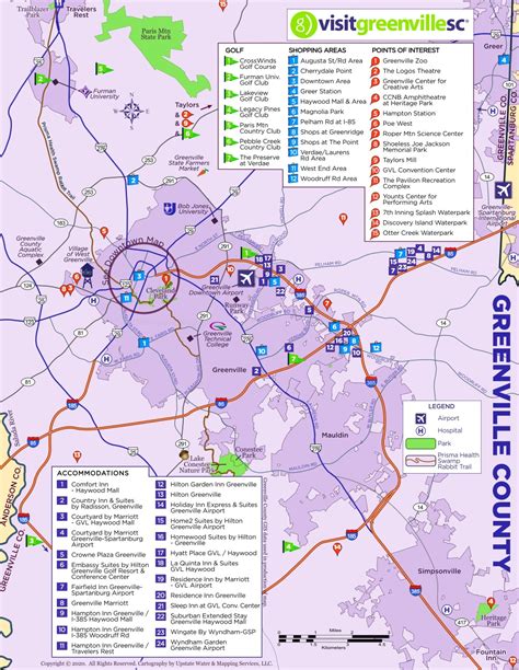 Road Map Of Greenville Sc