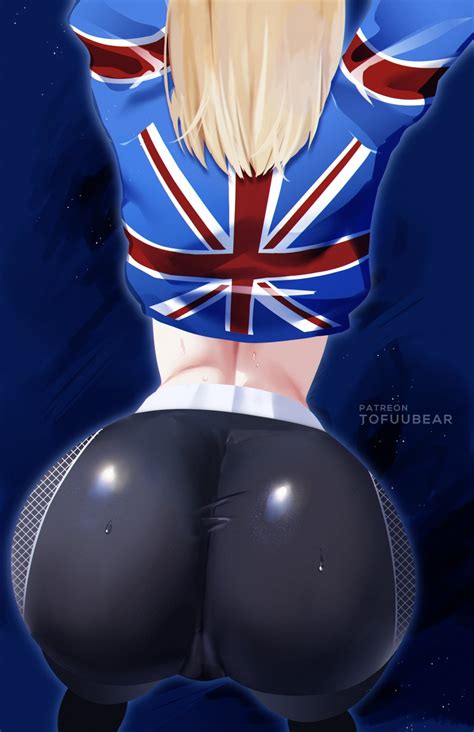 Rule 34 1girls Ass Blonde Hair British Flag Bubble Butt Cammy White