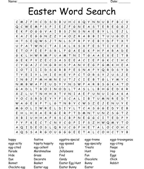 Hard Easter Word Search Free Download And Print For You