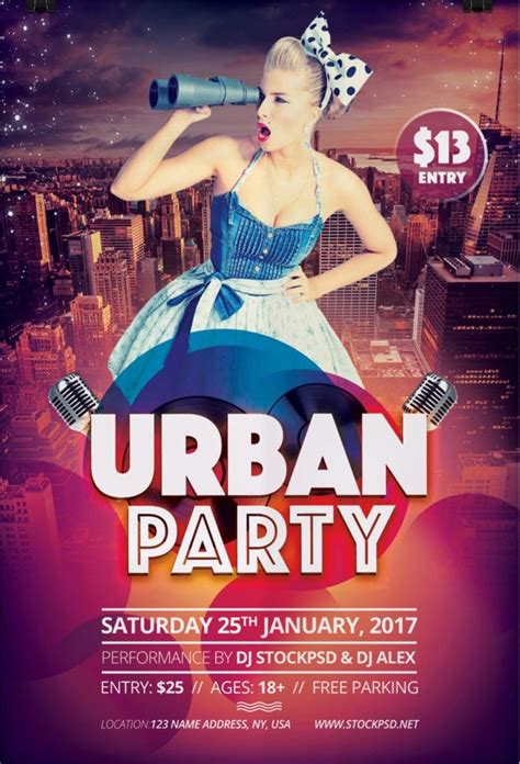 Urban Party Download Free Psd Flyer Template Urban Party Free Psd