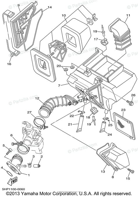 Yamaha Motorcycle OEM Parts Diagram For Intake Partzilla Com