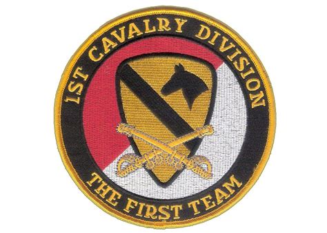 1st Cavalry Division 5 Embroidered Patch Wax Backing Merrowed The