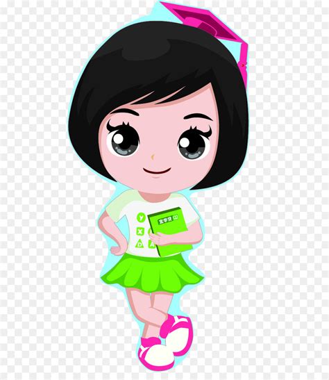 Cartoon Illustration Girls With Short Hair Png Download 6451024