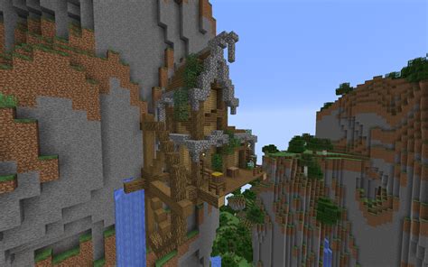 Cliffside House On An Amplified Map Rminecraft