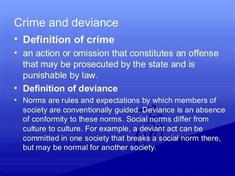 Crime And Deviance