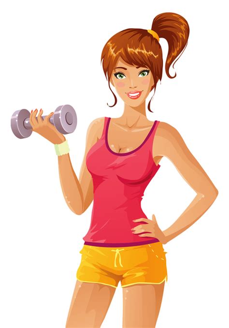 Girl Fitness Vector Free Download