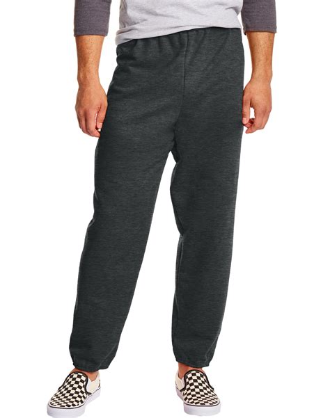 New Mens Hanes Sweatpants 2xl Black Gray Sweats Jogging Pants 2xl