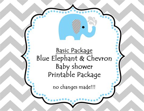 Diaper raffle is another very common game at baby showers, here is a free printable from the freebie finding mom. INSTANT DOWNLOAD.Printable Blue Elephant Baby Shower Party