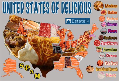 The Geography Of Each U S States Favorite Food Estately Blog