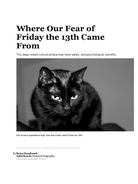 Fear Of Friday The 13th Pdf Superstitions Jesus