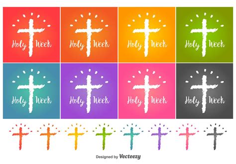 Holy Week Vector Icons 136515 Vector Art At Vecteezy