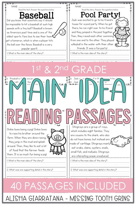 These Main Idea Reading Passages Are A Great Addition To Your