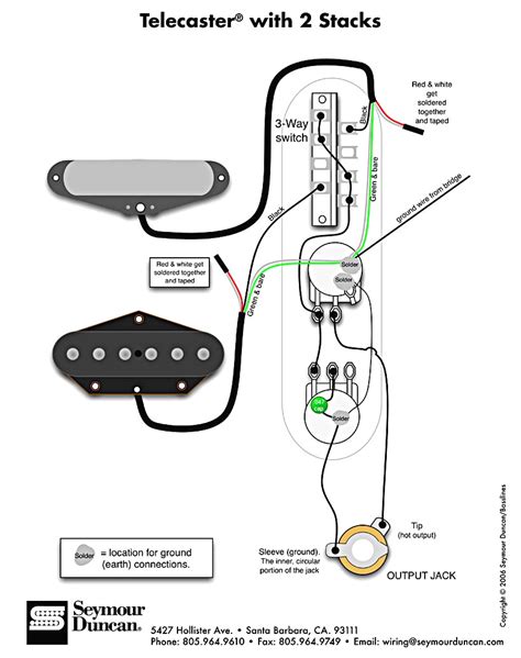 He shows a wire connecting the back of the two pots. Standard Telecaster Wiring Diagram Sample