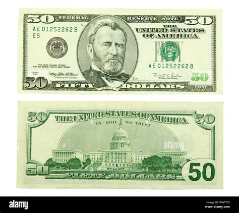 Front American 50 Dollar Bill High Resolution Stock Photography And