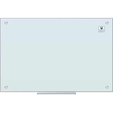 U Brands Magnetic Glass Dry Erase Board 35 X 23 Inches White Frosted