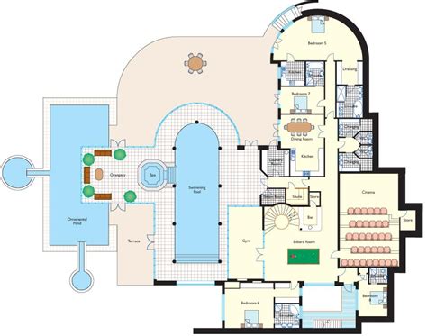 Archival designs mansion floor plans offer unique luxurious options in each house plan. Room Mediterranean House Plans Mansion Indoor Mega Floor ...