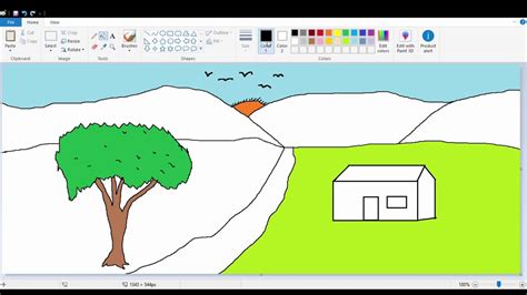 Ms Paint Art For Kids Painting Lesson Youtube