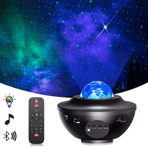 Led Starry Sky Projector Night Light Bluetooth Music Speaker Remote