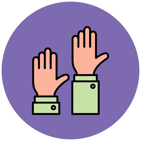 Raise Hand Free Hands And Gestures Icons