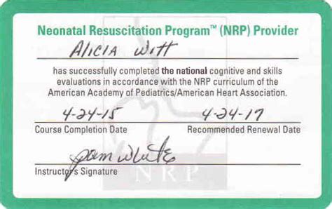 Neonatal Resuscitation Provider Certification