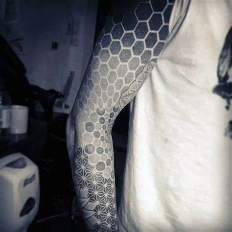 80 Honeycomb Tattoo Designs For Men Hexagon Ink Ideas Honeycomb