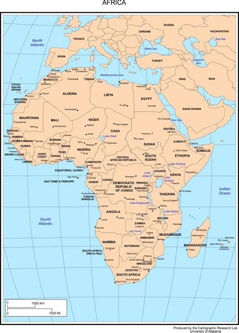 Blank Physical Map Of Africa Africa Physical Map Free Printable