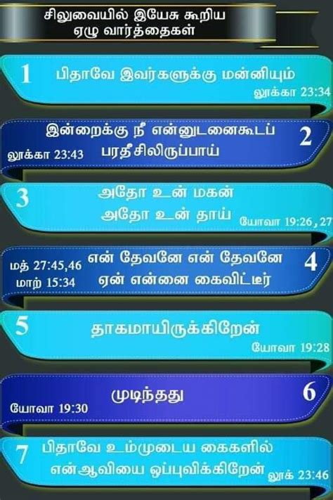 Jesuss 7 Words In Tamil And English