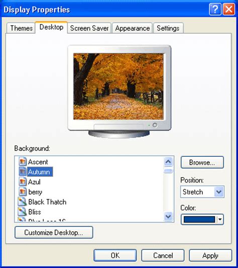 Is there any way to change a setting so that i can set the background to any picture i wish? Personalize Your Computer XP - How to change your desktop ...