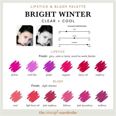 The Bright Winter Make Up Palette The Concept Wardrobe Bright