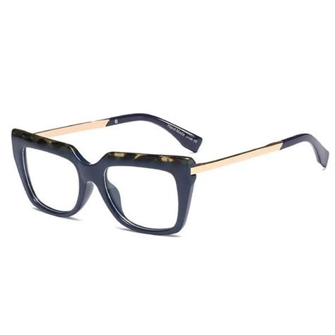 Large Cat Eye Glasses-Blue | Cat eye glasses, Eye glasses, Glasses fashion