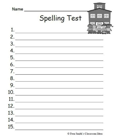 Free Printable Blank Spelling Sheets Free Printable Templates